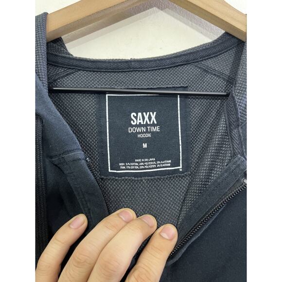 SAXX Down Time Hoodie M Sweatshirt Casual Normcore Streetwear Y2K 90s Sk8 Urban - Picture 6 of 16